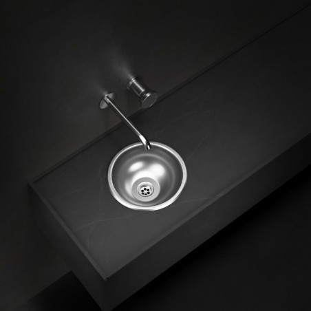 Pileta vanitory O250L acero inox 304 Johnson Acero