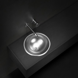 Pileta vanitory O340L acero...