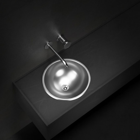 Pileta vanitory O340L acero inox 304 Johnson Acero