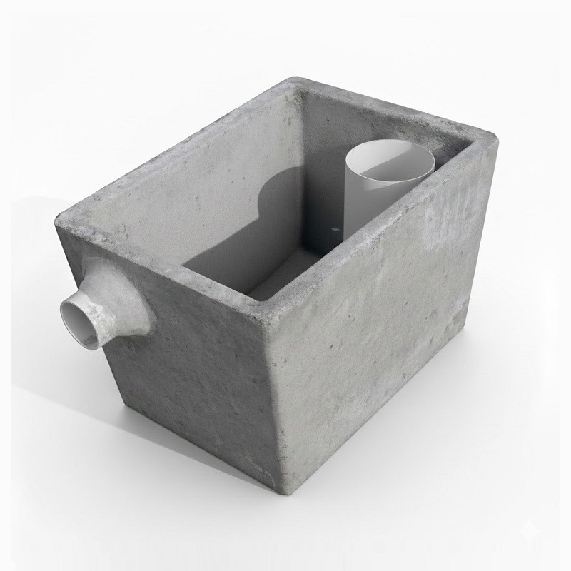 Camara desengrasadora premoldeada cemento 35 x 25cm