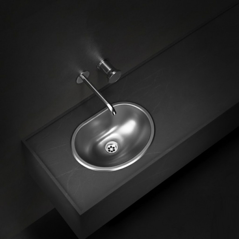 Pileta vanitory OV330L acero inox 304 Johnson Acero