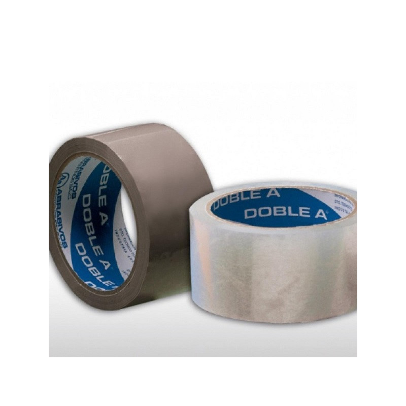Cinta embalar marron 48mm rollo 50mts Doble A