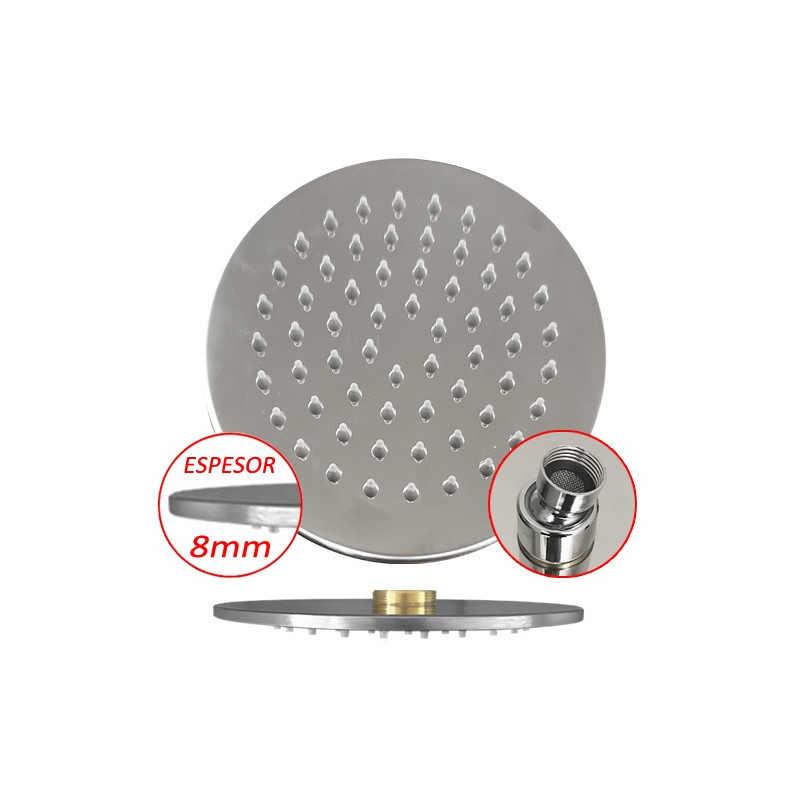 ducha ABS redonda 12" cromada Mozart