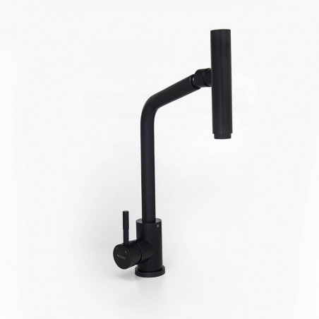 griferia monocomando cocina pico 360 Roma negro Mozart