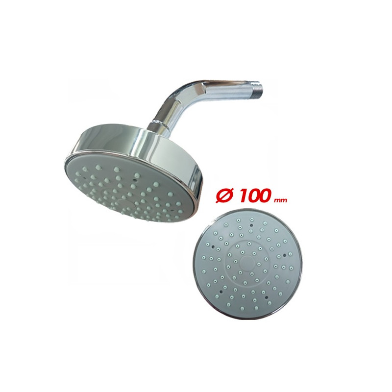 Ducha con brazo ABS 10 cm cromo Mozart