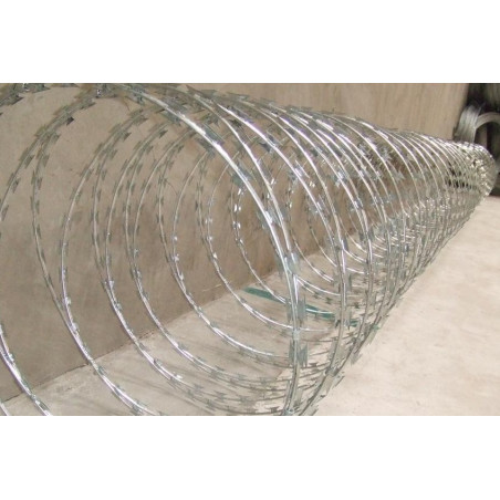Rollo alambre concertina cruz 45 cm 10 mts