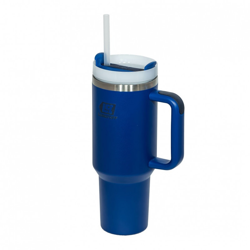 vaso termico azul 1.2 lts con tapa Lusqtoff