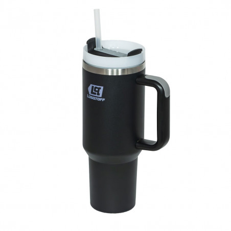 vaso termico negro 1.2 lts con tapa Lusqtoff