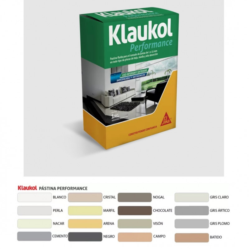 pastina Alta Performance porcelanatos 1 kg batido Klaukol