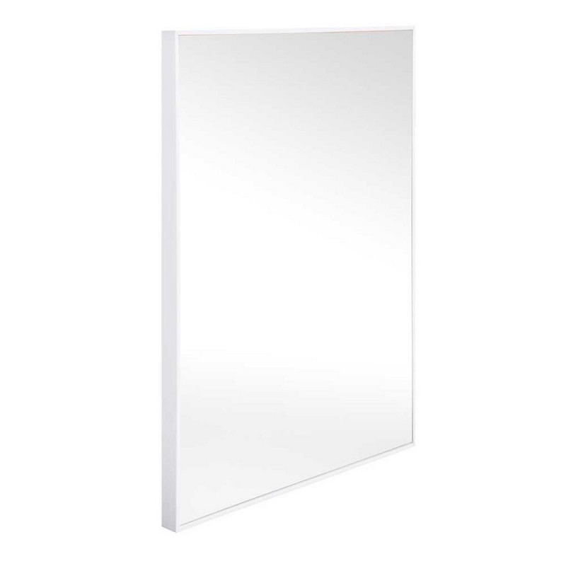 Espejo marco aluminio blanco 50 x 60 cm Maja