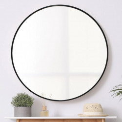 espejo redondo 50 cm negro...