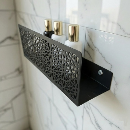 Estante para baño fiori negro Indra
