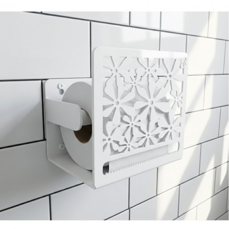 Porta rollo fiori blanco Indra