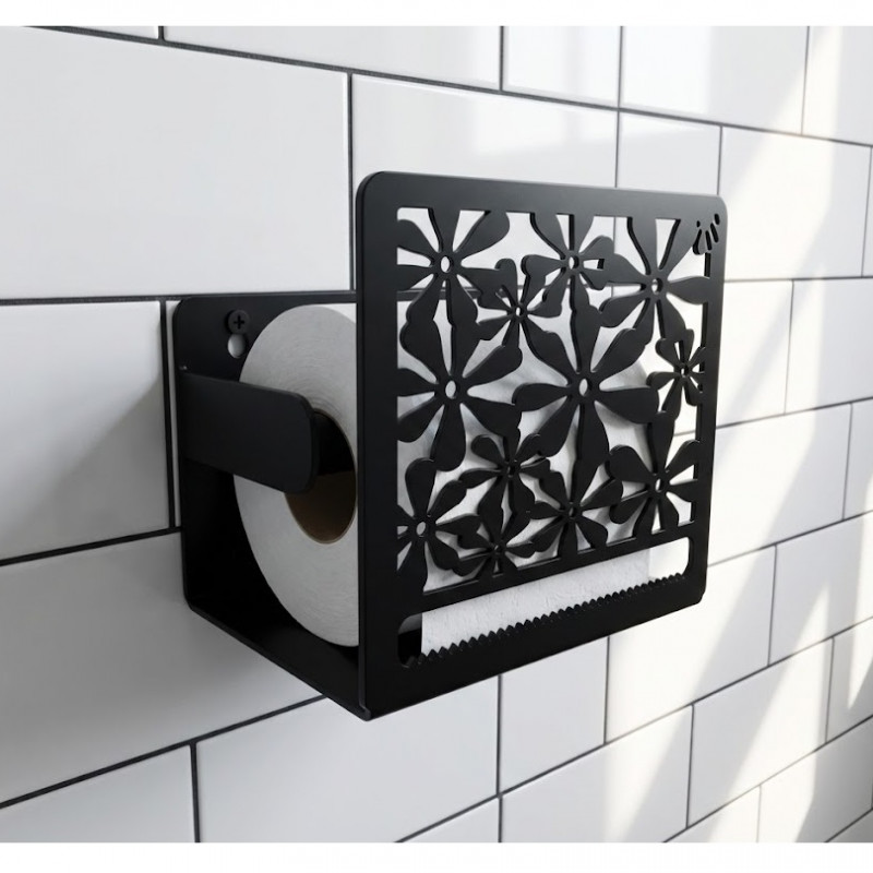 Porta rollo fiori negro Indra