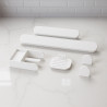 Set baño rotondo 6 piezas blanco Indra