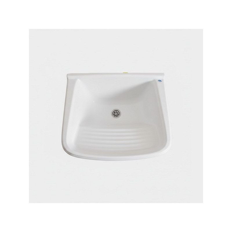 Pileta de lavadero MS 60 cm con fregadero blanca