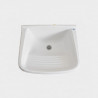 Pileta de lavadero MS 60 cm con fregadero blanca