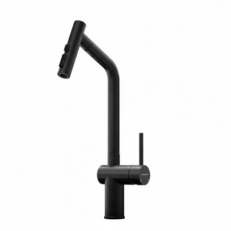 Griferia mesada Glow Black Johnson Acero