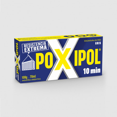 soldadura plastica poxipol 10 minutos metalico 108 grs