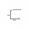 Cenefa lateral chapa galvanizada 15 x 15cm 2 mts