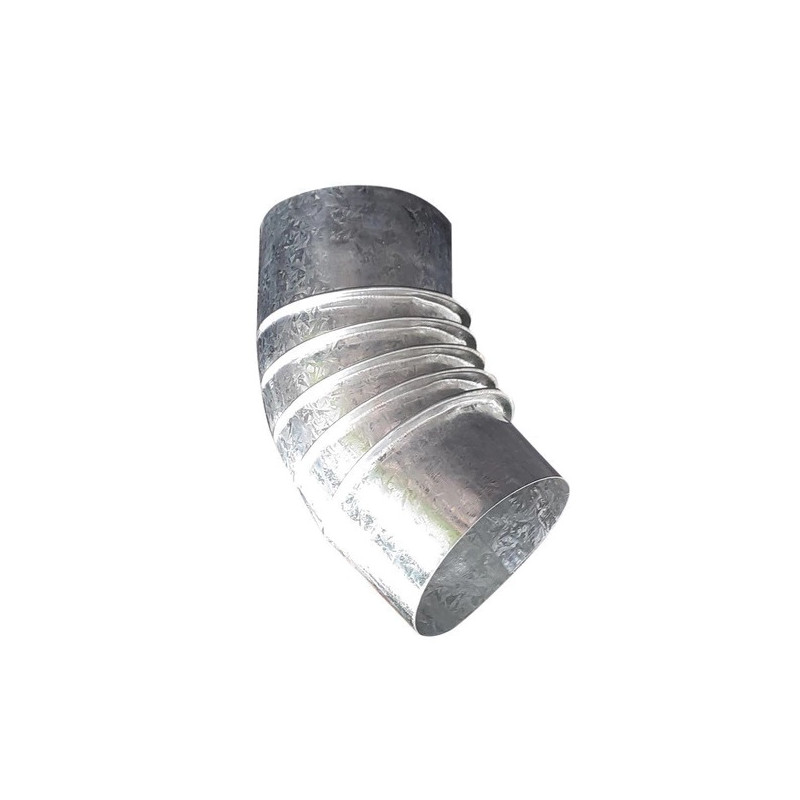 curva corrugada 45º 4" chapa galvanizada