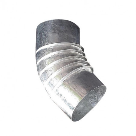 curva corrugada 45º 4" chapa galvanizada