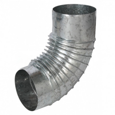 curva corrugada 90º 4" chapa galvanizada