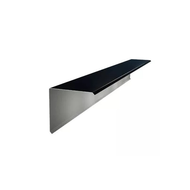 Cenefa lateral prepintada negra 20x20 cm 2.44 mts