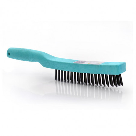 Cepillo acero mano plastico 4 x 19 hileras Calabro