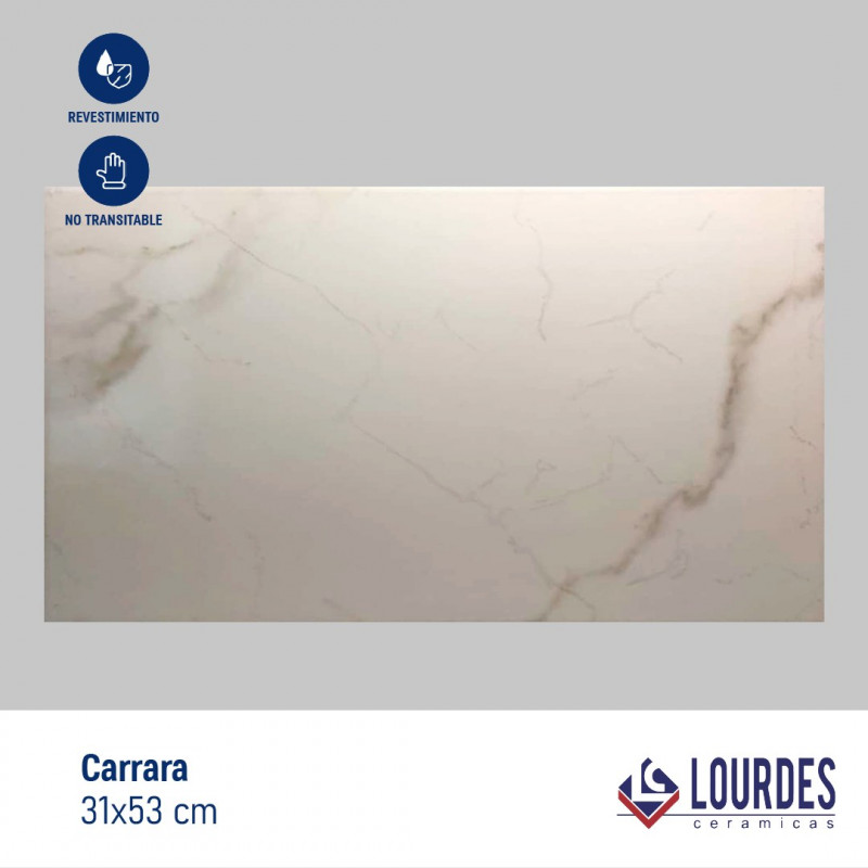 caja ceramica Carrara 31 x 53cm 1ra calidad Lourdes