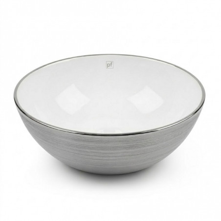 Bacha mercury 280 x 120 mm blanco y plata texturado