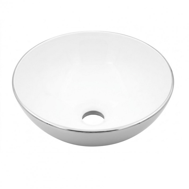 Bacha platina 280 x 120 mm blanco y plata satinado