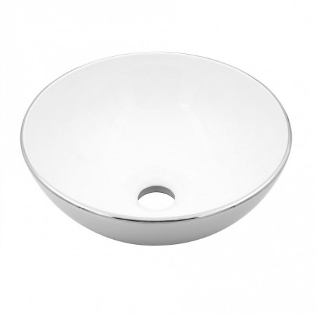 Bacha platina 280 x 120 mm blanco y plata satinado