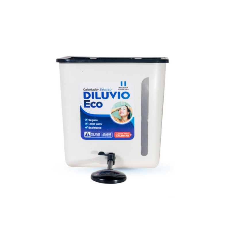 calefon PVC 20 lts resistencia acero Diluvio