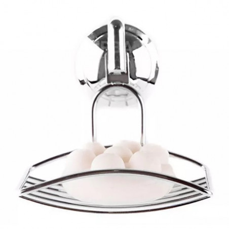 Jabonera colgar cromada con sopapa