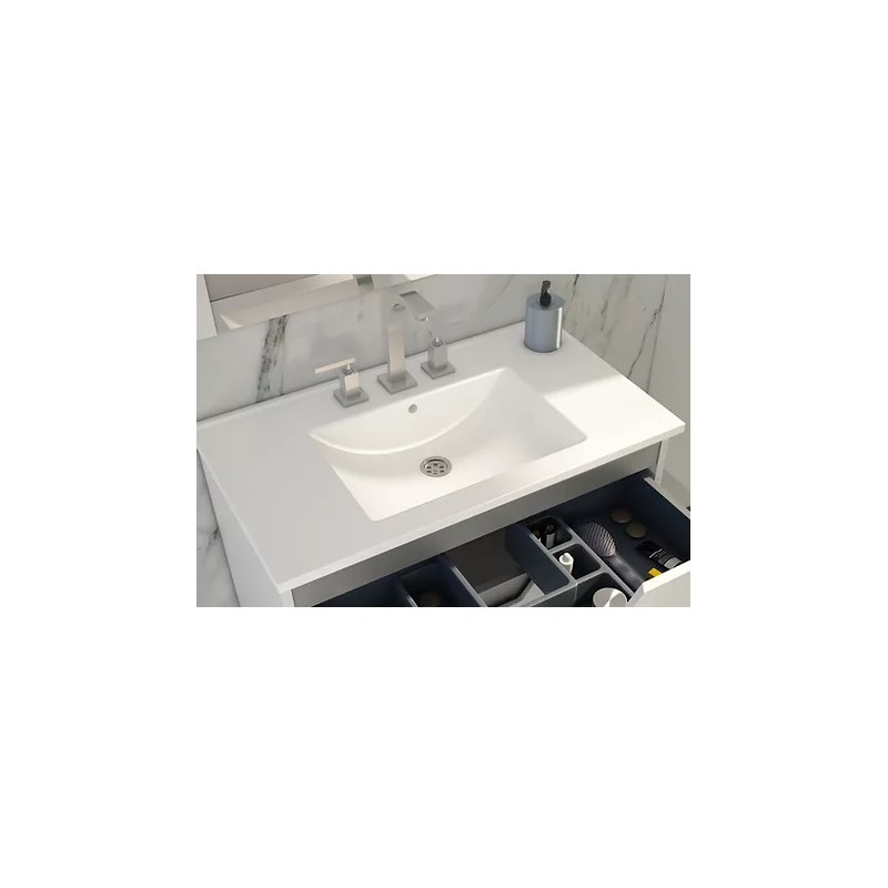 mesada de marmolina 60 cm 3 agujeros