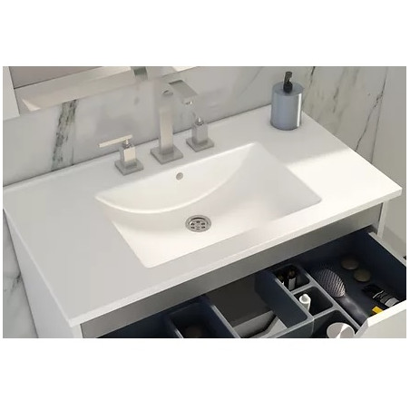 mesada de marmolina 60 cm 3 agujeros