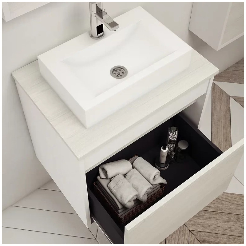 Lavatorio de apoyo 56 cm 3 agujeros Buona