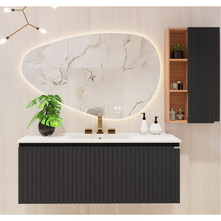 Vanitory colgante 80 cm Glam PVC Ebano Buona