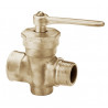 Llave para gas bronce macho hembra 25 mm FV
