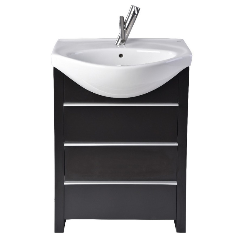 Mueble 60cm wengue y lavatorio 1 agujero Mahler Roca