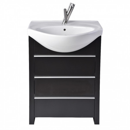 Mueble 60cm wengue y lavatorio 1 agujero Mahler Roca
