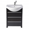 Mueble 60cm wengue y lavatorio 1 agujero Mahler Roca