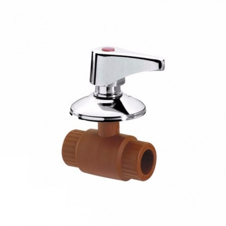 Valvula esferica termofusion embutir 3/4" con manivela