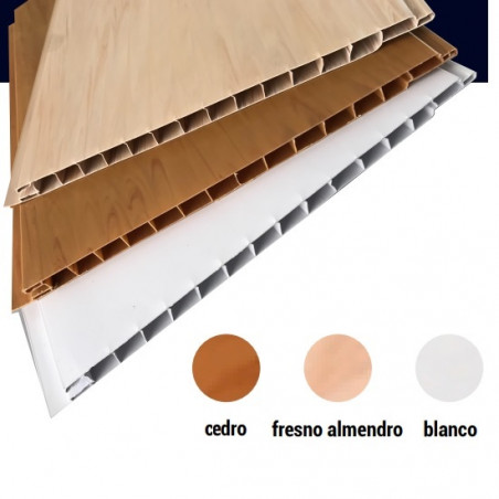 Varilla cielorraso PVC cedro 20 cm x 6 mts
