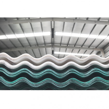 Chapa plastica sinusoidal verde 1.10 x 5 mts