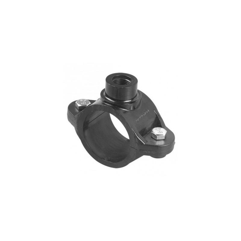 Abrazadera PVC 75mm rosca 3/4"