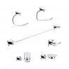 Set 6 piezas accesorios metalicos baño Loto Gloa