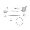 Set 6 piezas accesorios metalicos para baño Adur Gloa