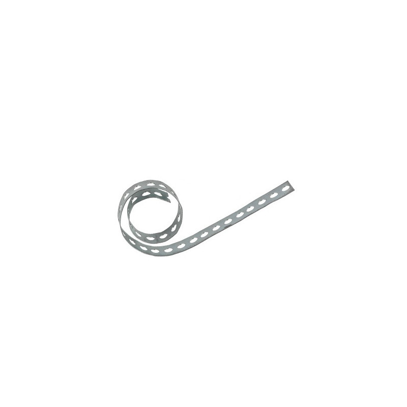 Rollo cinta galvanizada perforada para montaje 19mm 15mts